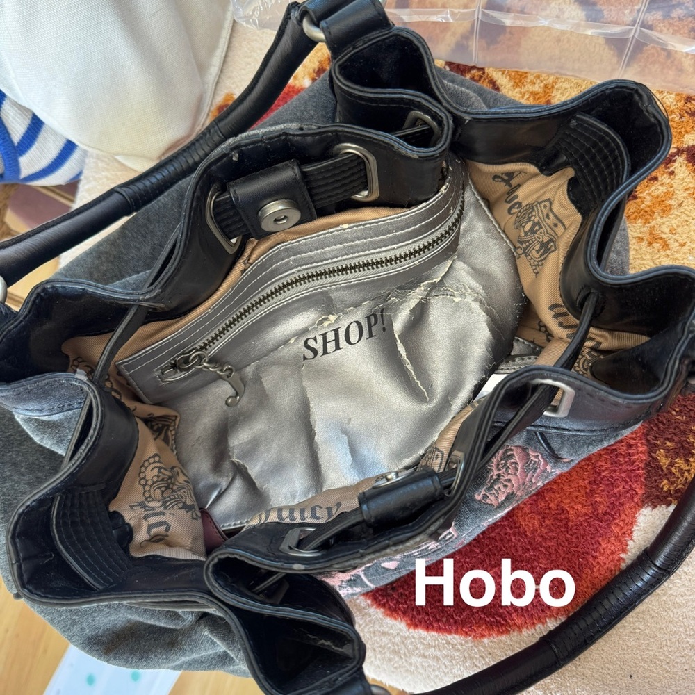 Juicy Couture Gray and Pink Scottie Bags - Picture 7 of 10